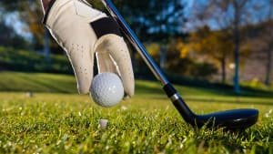 person playing golf